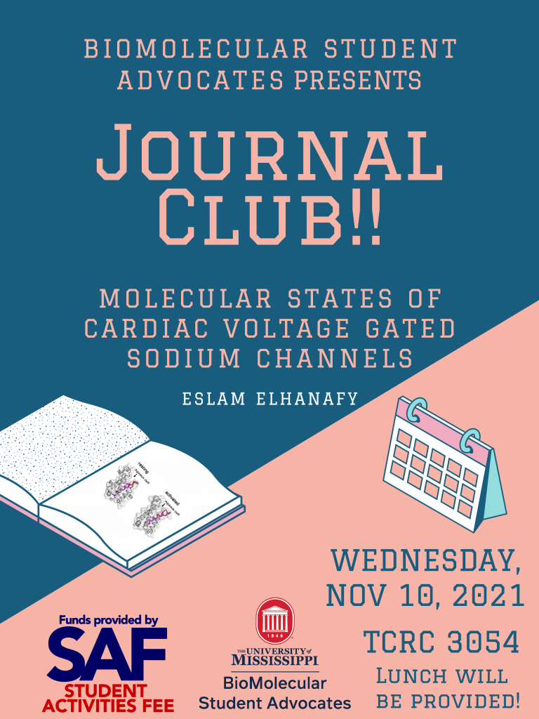 Announcement for Journal club held on Wednesday, November 10 at noon